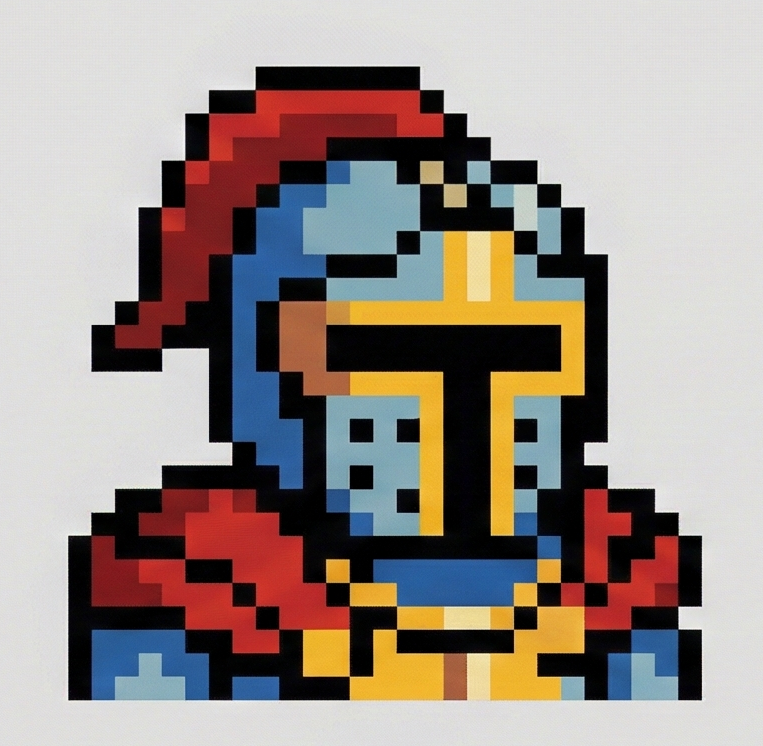 8-bit pixel avatar example - AI generated pixel art profile picture for Discord and gaming