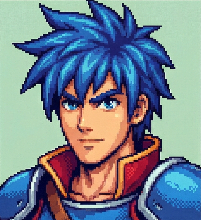 anime pixel avatar example - AI generated pixel art profile picture for Discord and gaming