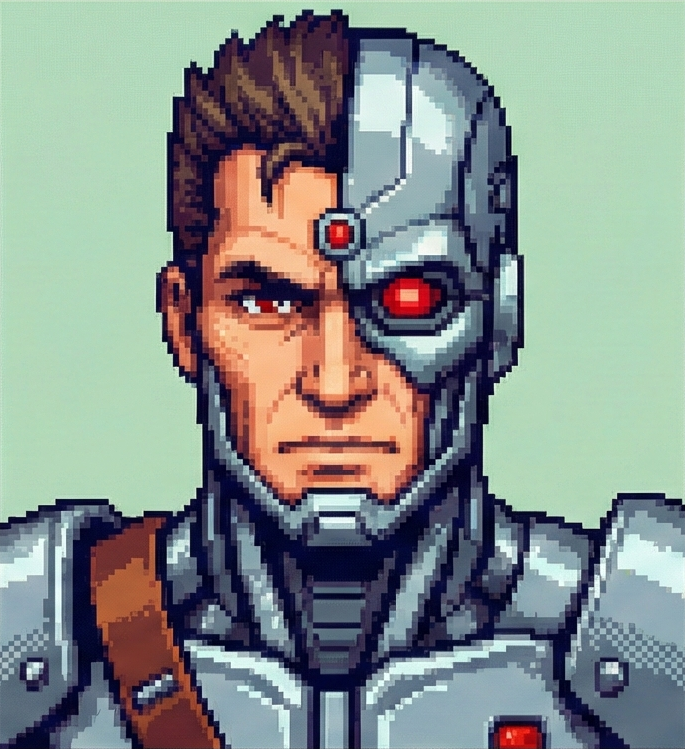 gameboy pixel avatar example - AI generated pixel art profile picture for Discord and gaming