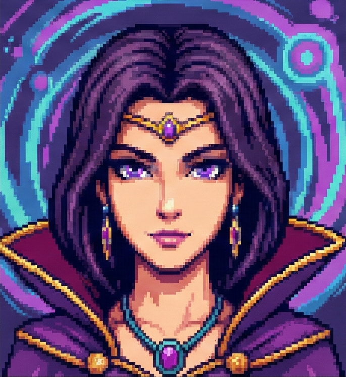 cyberpunk pixel avatar example - AI generated pixel art profile picture for Discord and gaming