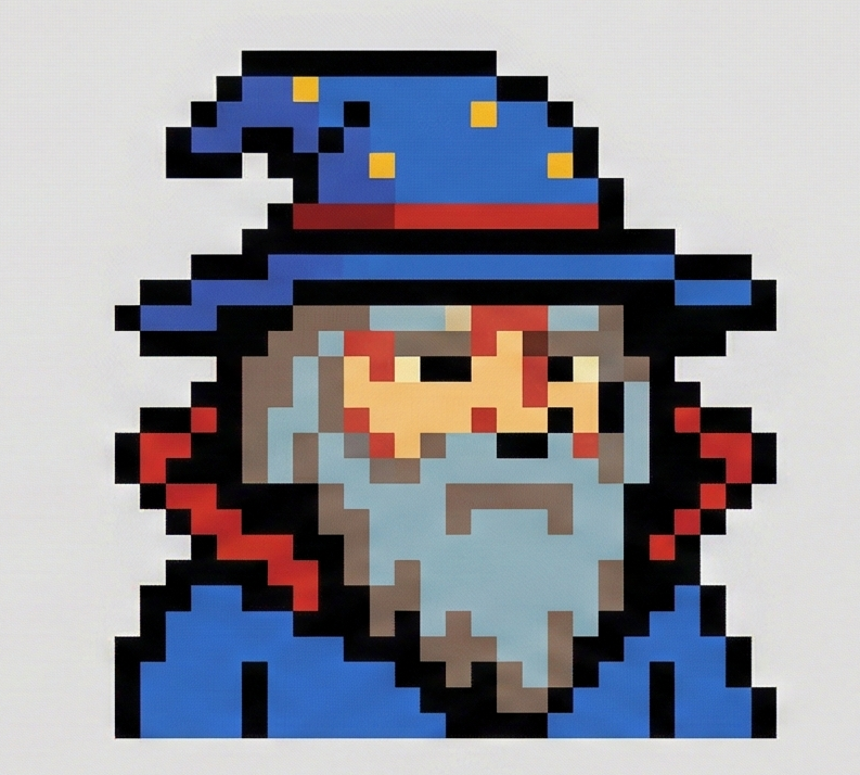 retro pixel avatar example - AI generated pixel art profile picture for Discord and gaming