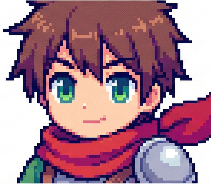 gameboy pixel avatar example - AI generated pixel art profile picture for Discord and gaming