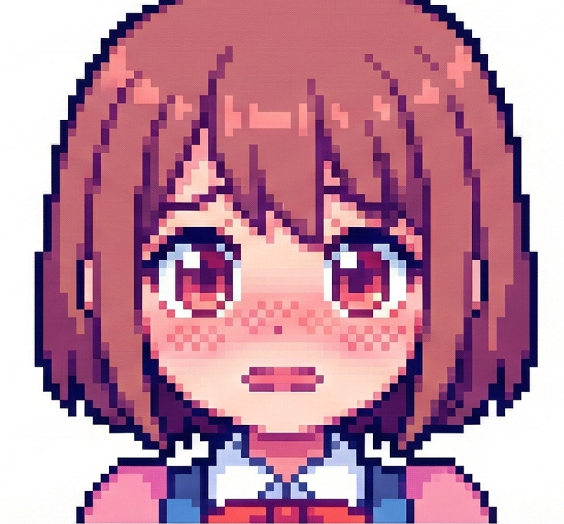 8-bit pixel avatar example - AI generated pixel art profile picture for Discord and gaming